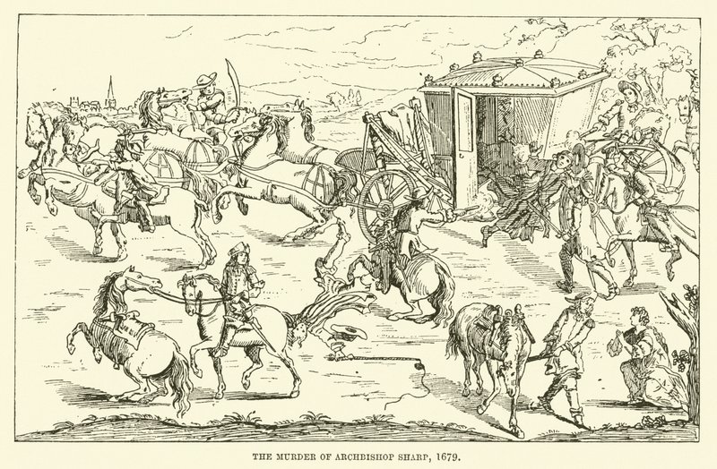Der Mord an Erzbischof Sharp, 1679 von English School