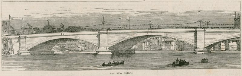 Die neue Brücke über die Themse in Putney von English School