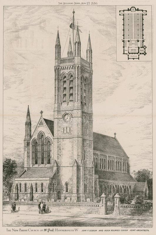 Die neue Pfarrkirche St. Paul, Hammersmith von English School