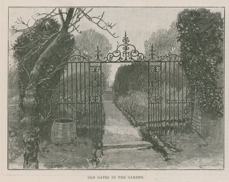 Der neue öffentliche Park in Highgate: alte Tore im Garten von English School