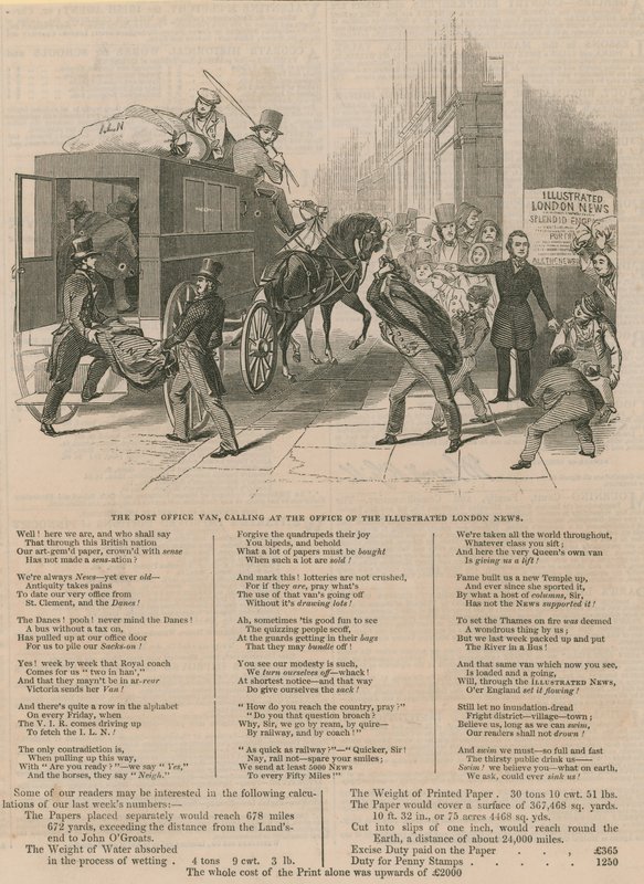 Das Postamt im Büro der Illustrated London News von English School