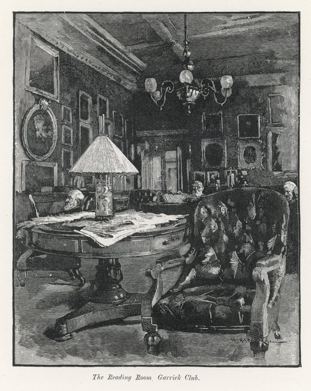 Der Lesesaal im Garrick Club von English School