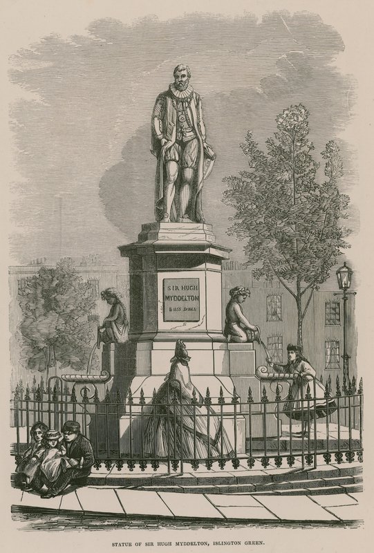 Die Statue von Sir Hugh Myddleton am Islington Green von English School
