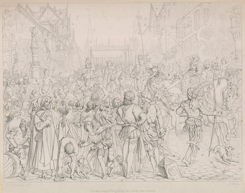 Der Empfang von König Heinrich VI. in London von English School