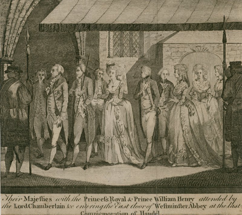 Ihre Majestäten mit der Prinzessin Royal und Prinz William Henry von English School