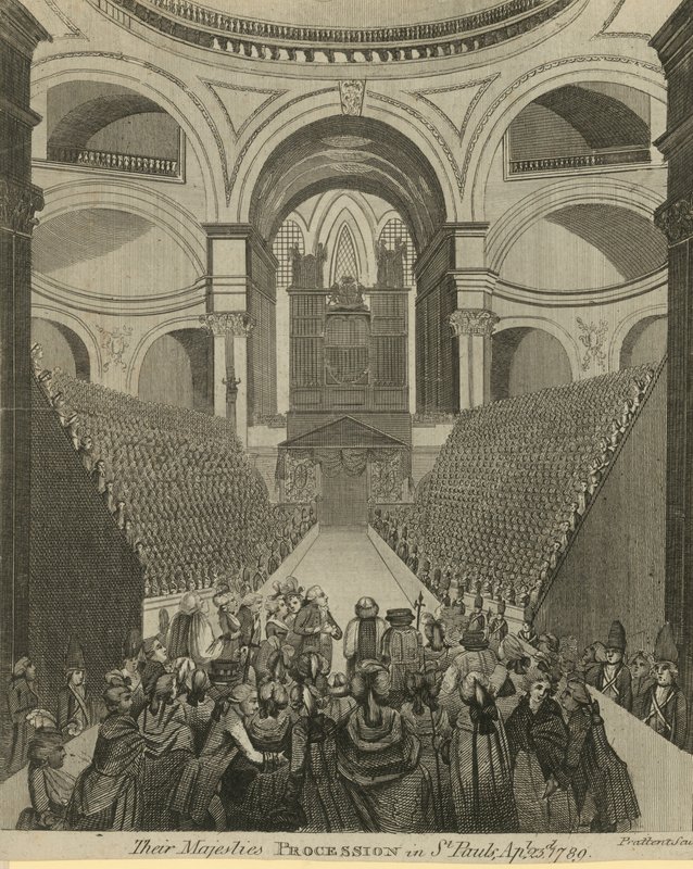 Ihre Majestäten Prozession in der St. Pauls Kathedrale von English School