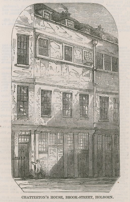 Thomas Chattertons Haus, Brooks Street, Holborn, London von English School