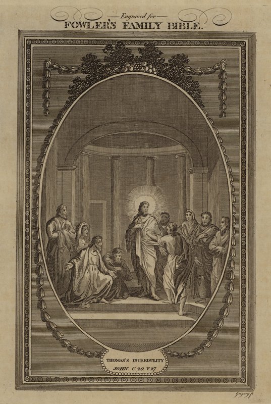 Der Unglaube des Thomas, Johannes, Kapitel 20, Vers 27 von English School