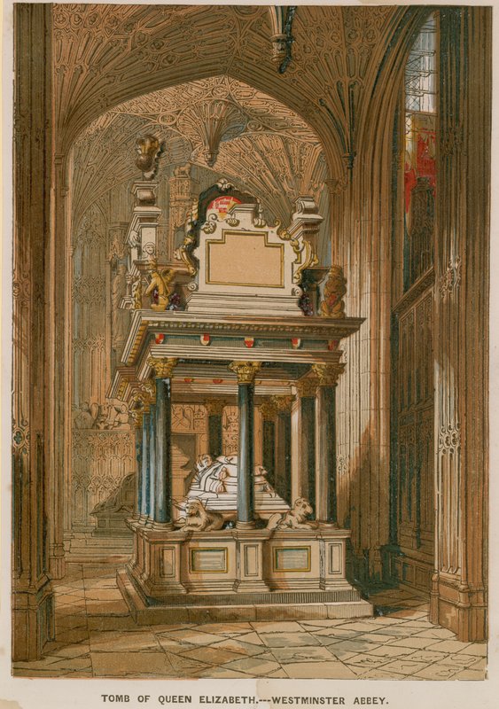 Grab von Königin Elisabeth I in der Westminster Abbey von English School