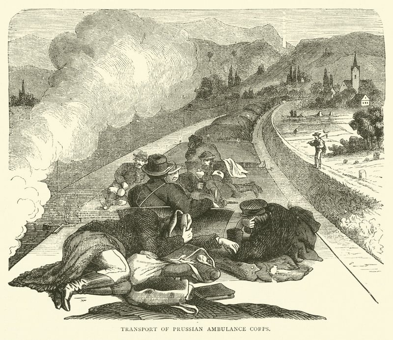 Transport des preußischen Sanitätskorps, November 1870 von English School