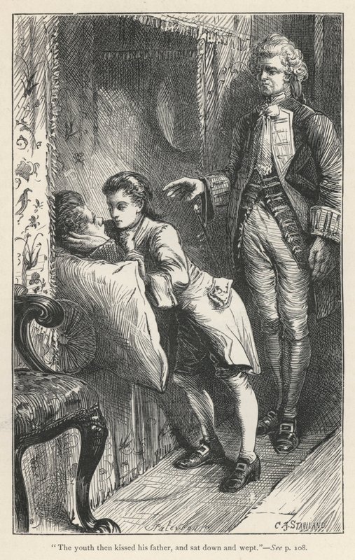 Tristram Shandy, Der Tod von Le Fevre (Gravur) von English School