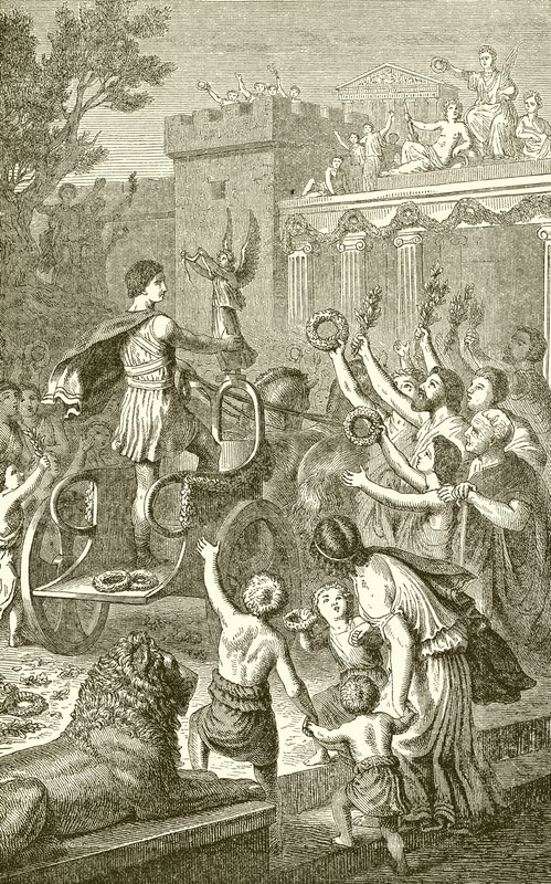 Triumphale Rückkehr eines olympischen Siegers von English School