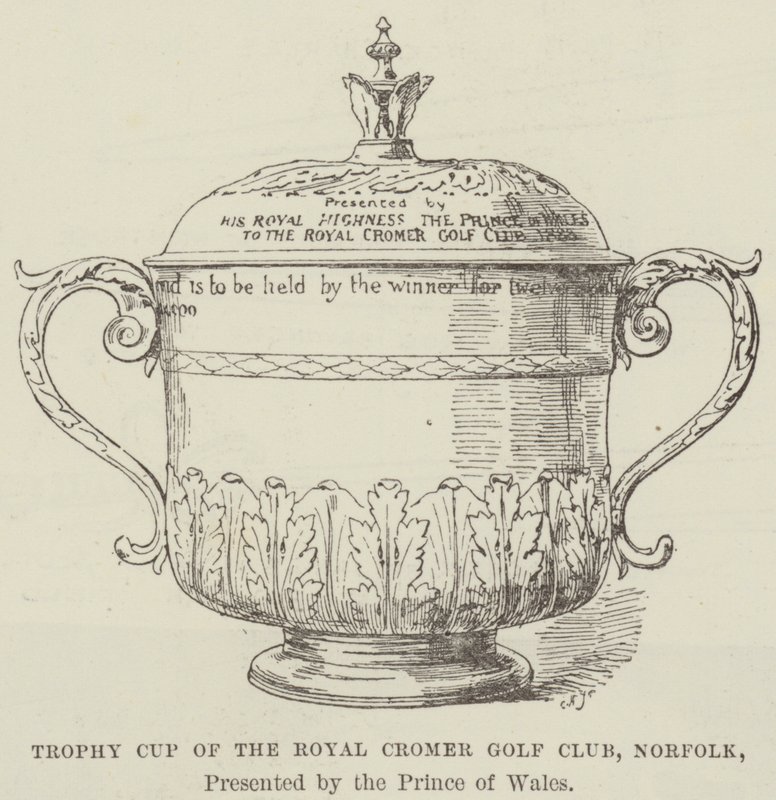 Trophäenpokal des Royal Cromer Golf Club, Norfolk, gestiftet vom Prinzen von Wales von English School