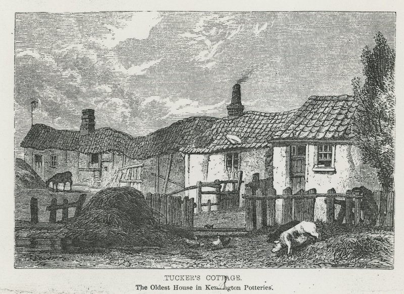 Tuckers Cottage, das älteste Haus in Kensington Potteries von English School