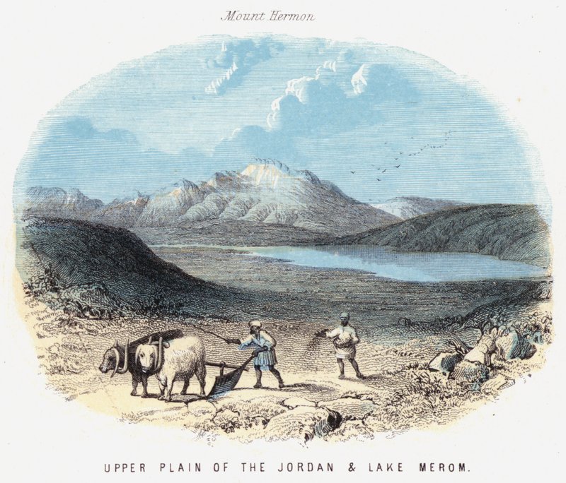 Oberes Jordantal und See Merom von English School
