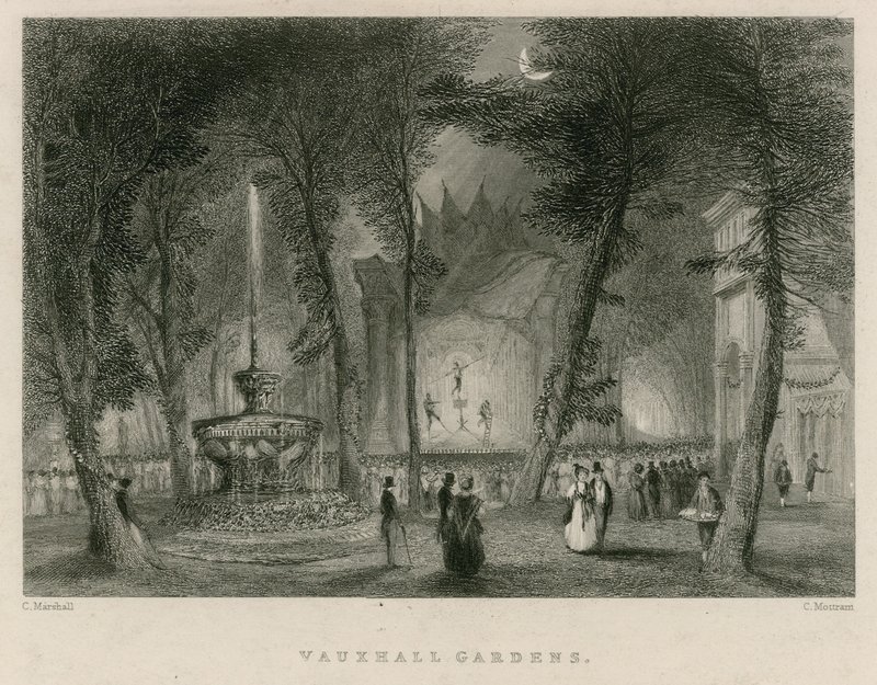 Vauxhall-Gärten, London von English School