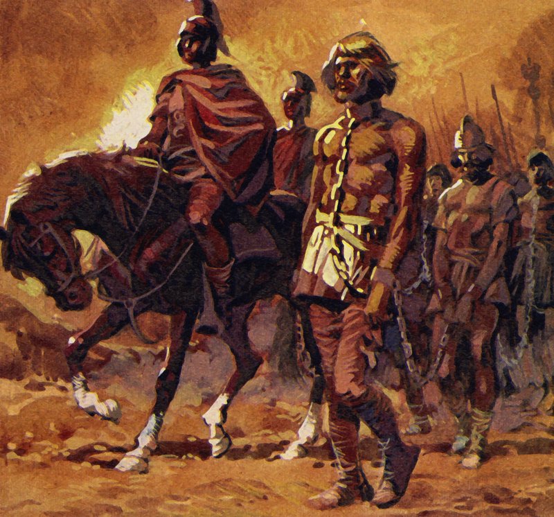 Vercingetorix legte seine beste Rüstung an und ergab sich von English School
