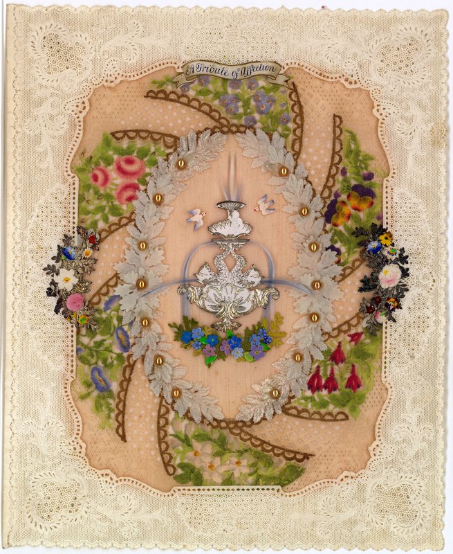 Viktorianische Valentinskarte von English School