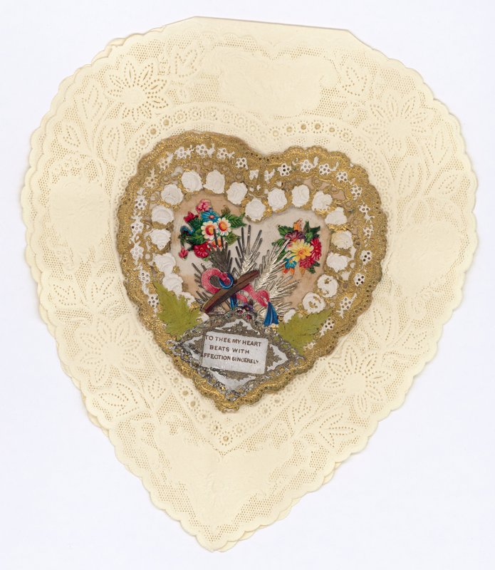 Viktorianische Valentinskarte von English School