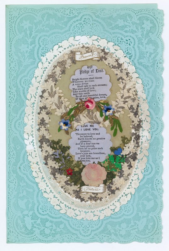Viktorianische Valentinskarte von English School