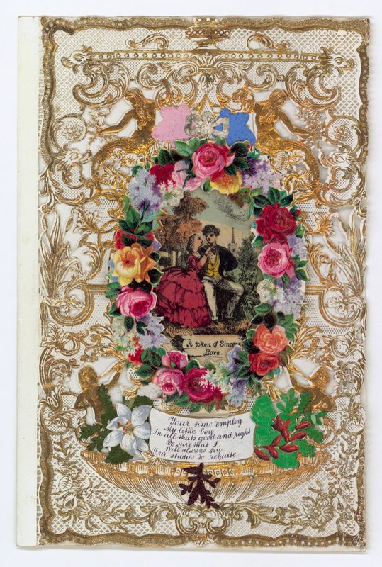 Viktorianische Valentinskarte von English School