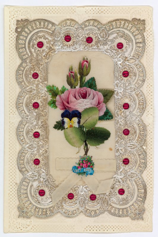 Viktorianische Valentinskarte von English School