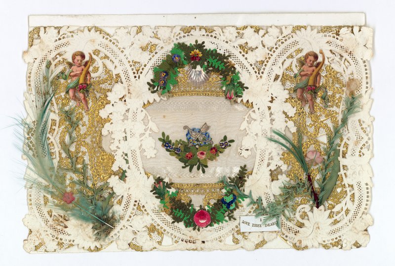 Viktorianische Valentinskarte von English School