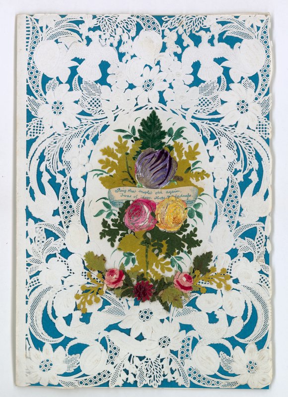 Viktorianische Valentinskarte von English School