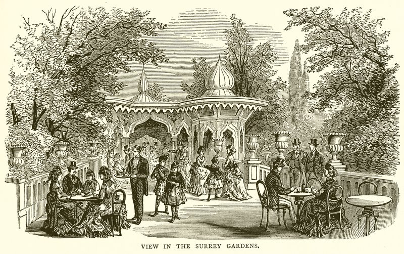 Ansicht in den Surrey Gärten von English School