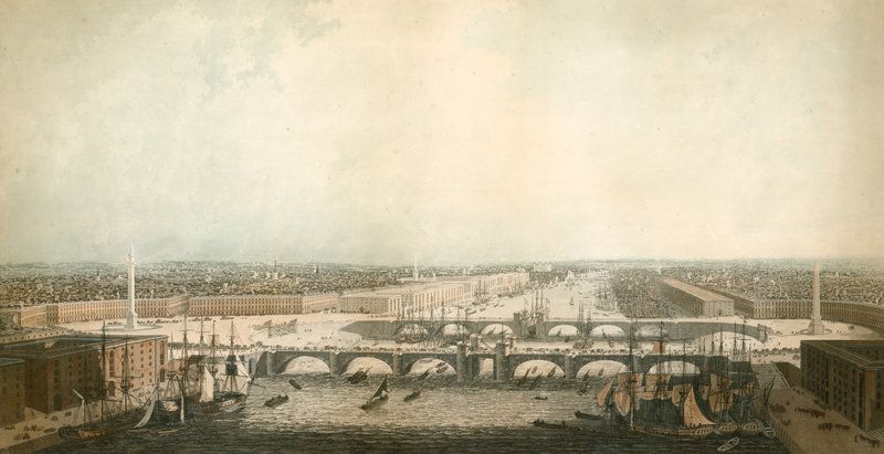 Ansicht von London mit den Verbesserungen seines Hafens von English School