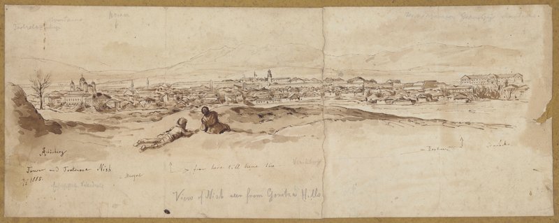 Blick auf Nis von den Goritza-Hügeln, Serbien von English School