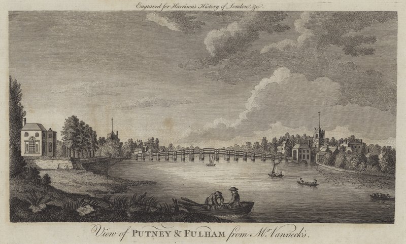 Ansicht von Putney und Fulham von Mr. Vannecks von English School