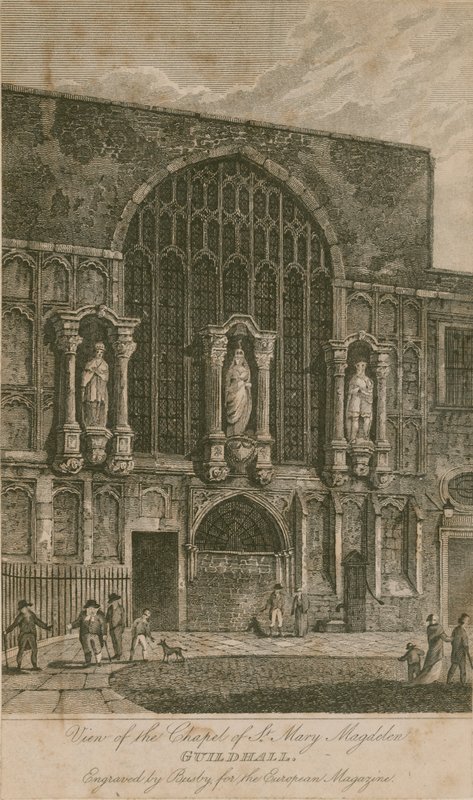 Ansicht der Kapelle St. Maria Magdalena, Guildhall, London von English School