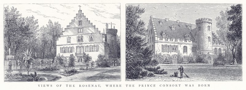 Ansichten der Rosenau, wo der Prinzgemahl geboren wurde von English School