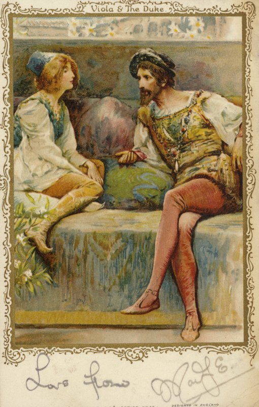 Viola und der Herzog in William Shakespeares Stück, Was ihr wollt von English School