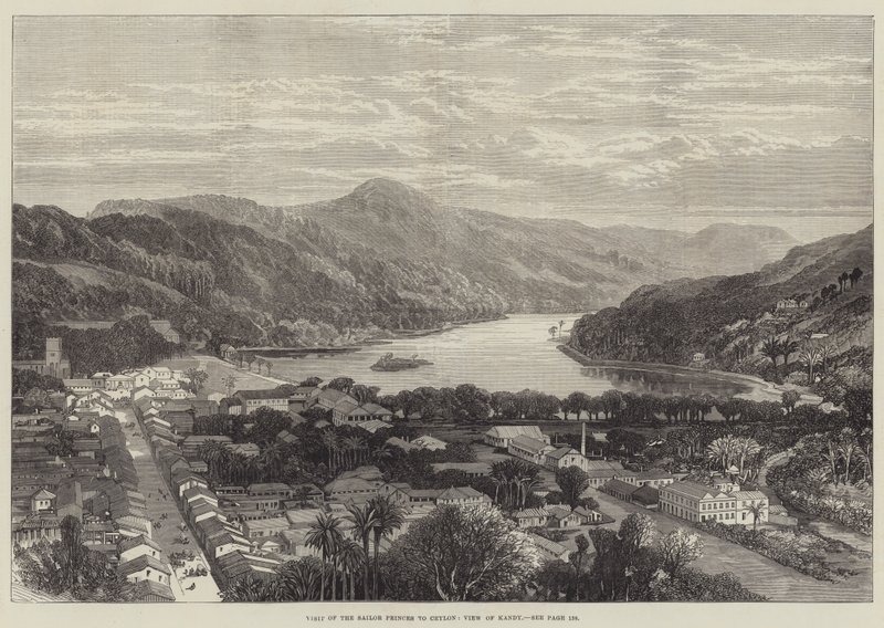 Besuch der Seefahrerprinzen in Ceylon, Blick auf Kandy von English School