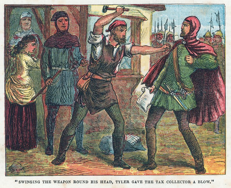 Wat Tyler gibt dem Steuereintreiber einen Schlag von English School