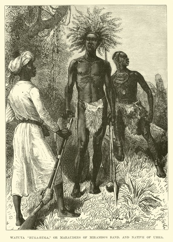 Watuta Ruga-Ruga oder Plünderer der Mirambo-Bande und Einheimischer von Uhha von English School