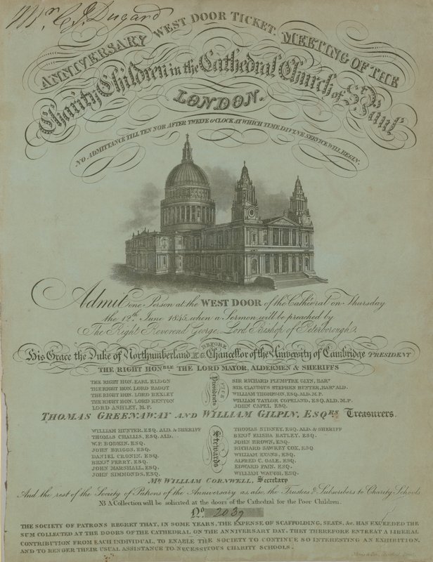 Westtürticket für das Jahrestreffen der Charity Children von English School