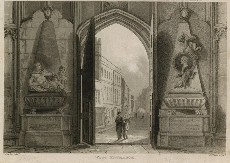 Westlicher Eingang, Westminster Abbey, London von English School