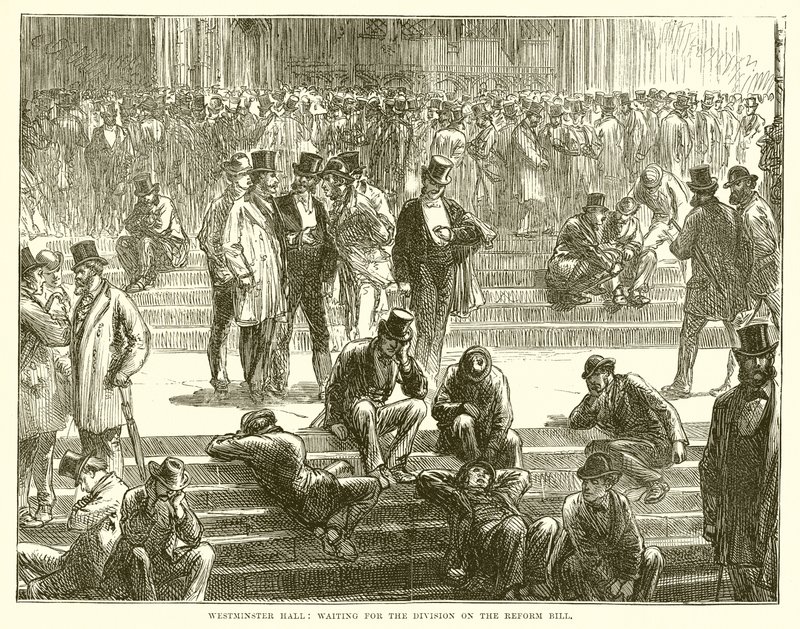 Westminster Hall: Warten auf die Abstimmung über das Reformgesetz von English School