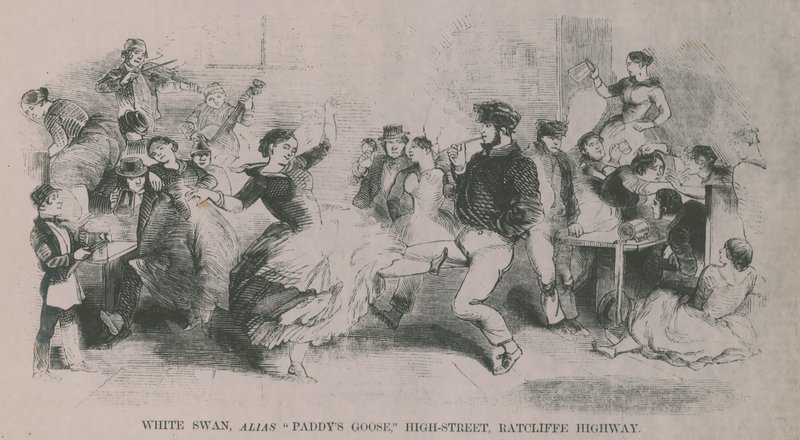 White Swan, alias Paddys Goose, High Street, Ratcliffe Highway von English School