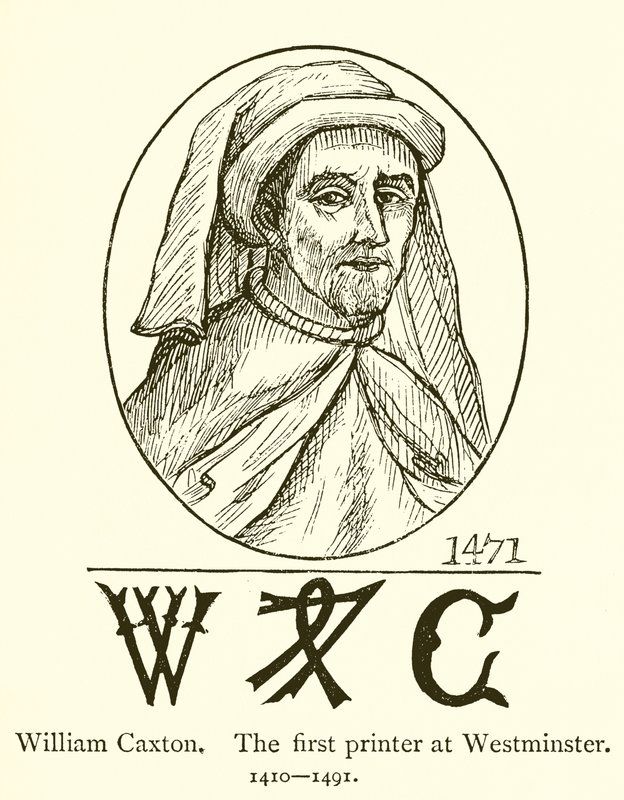 William Caxton, der erste Drucker in Westminster von English School