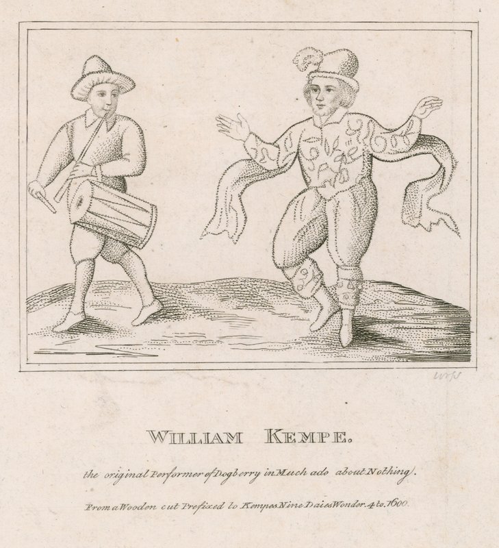 William Kempe, der ursprüngliche Darsteller von Dogberry in Viel Lärm um nichts von English School