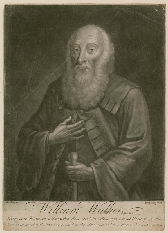 William Walker, im Alter von 123 Jahren, geboren 1613, gestorben 1736 von English School