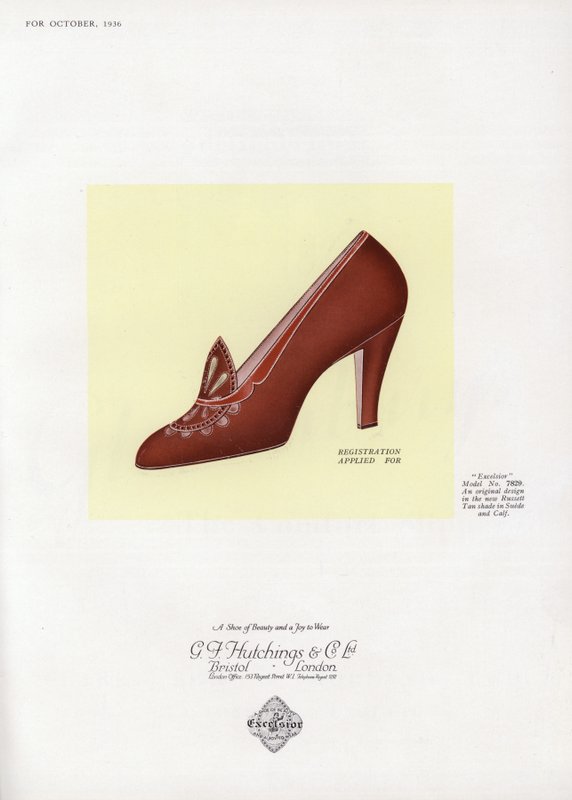Damenschuhwerbung, 1930er Jahre von English School