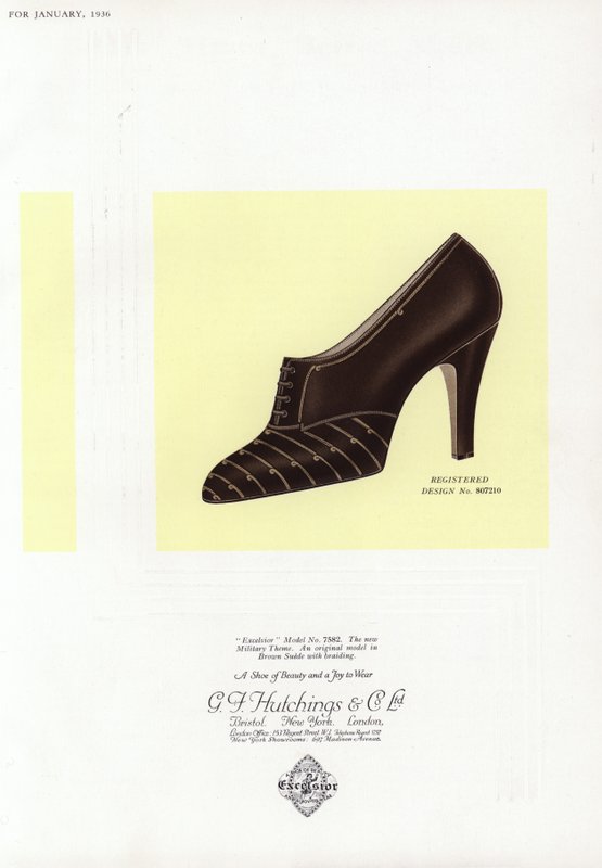 Werbung für Damenschuhe, 1930er von English School