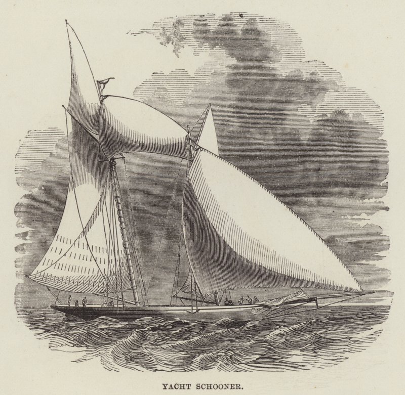 Yacht-Schoner (Gravur) von English School