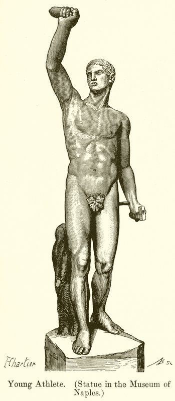 Junger Athlet (Statue im Museum von Neapel) von English School