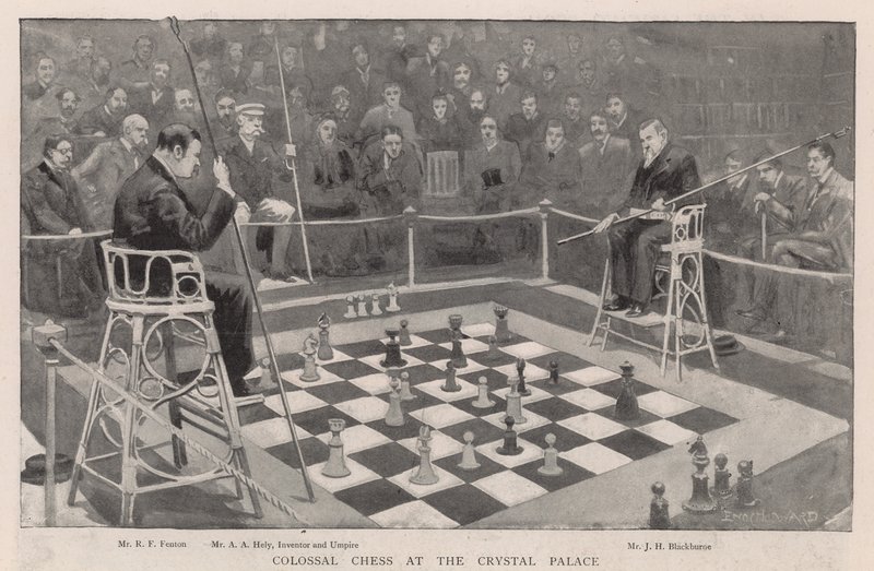 Kolossales Schach im Crystal Palace von Enoch Ward